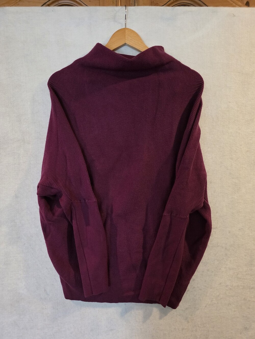 Blu Ivy Women's Purple Mock Turtle Neck Long Sleeve Sweater Size M/L